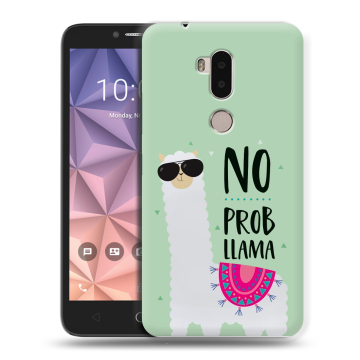 Силиконовый чехол на Alcatel A7 XL с принтом Лама Силиконовый чехол на Alcatel A7 XL с принтом Лама