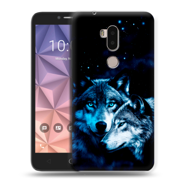 Силиконовый чехол на Alcatel A7 XL с принтом Волки Силиконовый чехол на Alcatel A7 XL с принтом Волки