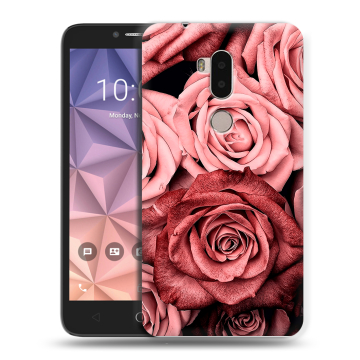 Силиконовый чехол на Alcatel A7 XL с принтом Цветы розы Силиконовый чехол на Alcatel A7 XL с принтом Цветы розы