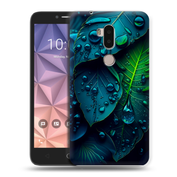 Силиконовый чехол на Alcatel A7 XL с принтом Листья Силиконовый чехол на Alcatel A7 XL с принтом Листья