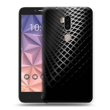 Силиконовый чехол на Alcatel A7 XL с принтом Текстура металла