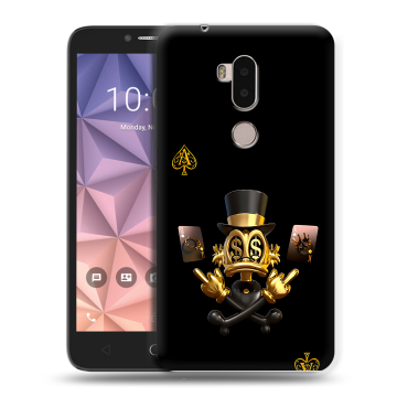 Силиконовый чехол на Alcatel A7 XL с принтом Золотой скрудж макдак Силиконовый чехол на Alcatel A7 XL с принтом Золотой скрудж макдак