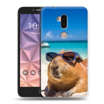 Силиконовый чехол на Alcatel A7 XL с принтом Капибара