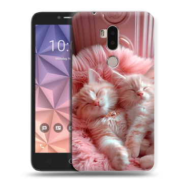 Силиконовый чехол на Alcatel A7 XL с принтом котята котики Силиконовый чехол на Alcatel A7 XL с принтом котята котики