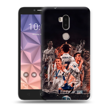 Силиконовый чехол на Alcatel A7 XL с принтом Реал Роналдо Real Ronaldo Силиконовый чехол на Alcatel A7 XL с принтом Реал Роналдо Real Ronaldo