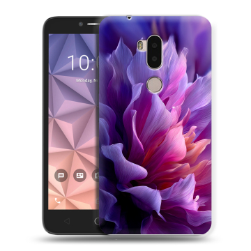 Силиконовый чехол на Alcatel A7 XL с принтом женский цветы