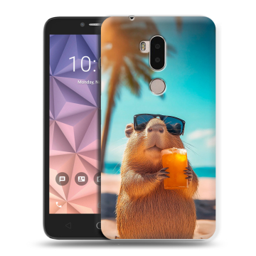 Силиконовый чехол на Alcatel A7 XL с принтом Капибара Силиконовый чехол на Alcatel A7 XL с принтом Капибара