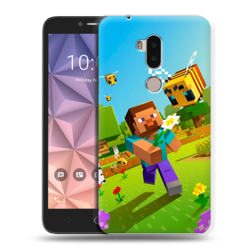 Силиконовый чехол на Alcatel A7 XL с принтом Майнкрафт Minecraft Силиконовый чехол на Alcatel A7 XL с принтом Майнкрафт Minecraft