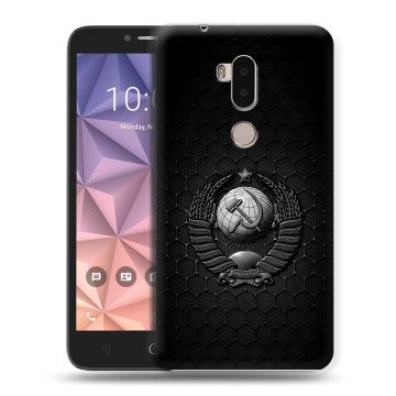 Силиконовый чехол на Alcatel A7 XL с принтом Герб Флаг СССР Силиконовый чехол на Alcatel A7 XL с принтом Герб Флаг СССР