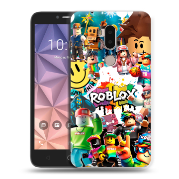 Силиконовый чехол на Alcatel A7 XL с принтом Roblox Роблокс Силиконовый чехол на Alcatel A7 XL с принтом Roblox Роблокс