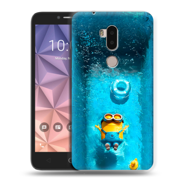 Силиконовый чехол на Alcatel A7 XL с принтом Миньоны Силиконовый чехол на Alcatel A7 XL с принтом Миньоны