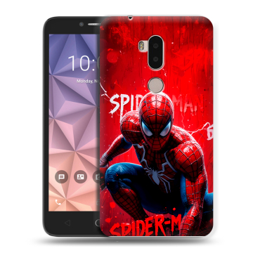 Силиконовый чехол на Alcatel A7 XL с принтом Spiderman Человек паук Силиконовый чехол на Alcatel A7 XL с принтом Spiderman Человек паук