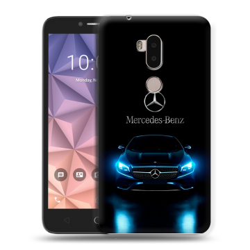 Силиконовый чехол на Alcatel A7 XL с принтом Mercedes Мерседес Силиконовый чехол на Alcatel A7 XL с принтом Mercedes Мерседес