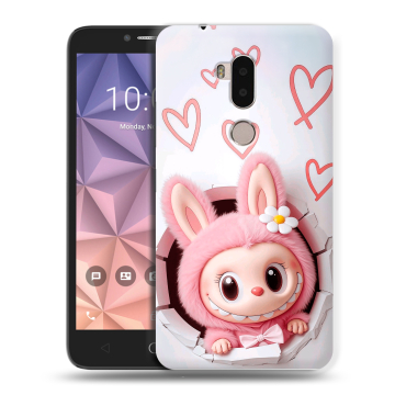 Силиконовый чехол на Alcatel A7 XL с принтом Labubu Лабубу Силиконовый чехол на Alcatel A7 XL с принтом Labubu Лабубу