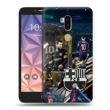 Силиконовый чехол на Alcatel A7 XL с принтом Messi Barcelona