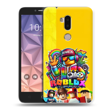 Силиконовый чехол на Alcatel A7 XL с принтом Roblox Роблокс
