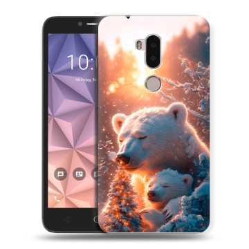 Силиконовый чехол на Alcatel A7 XL с принтом Новый год