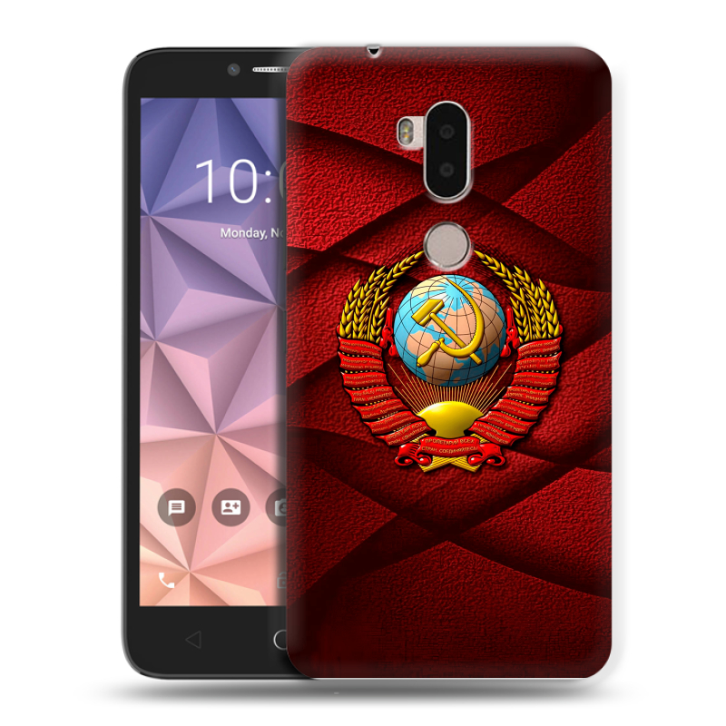 Силиконовый чехол на Alcatel A7 XL с принтом Герб СССР Силиконовый чехол на Alcatel A7 XL с принтом Герб СССР