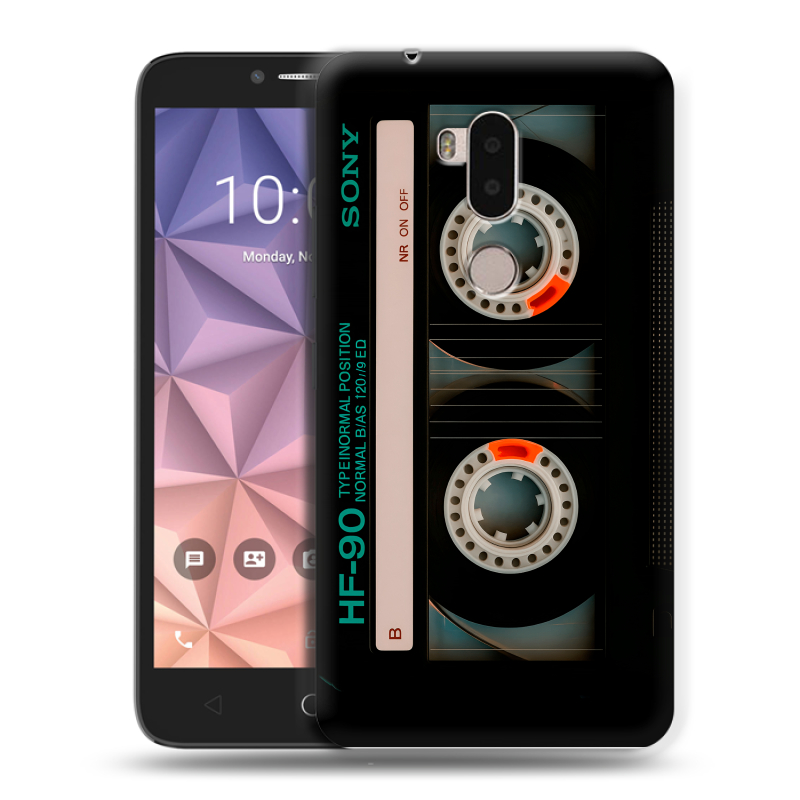 Силиконовый чехол на Alcatel A7 XL с принтом Кассета Силиконовый чехол на Alcatel A7 XL с принтом Кассета