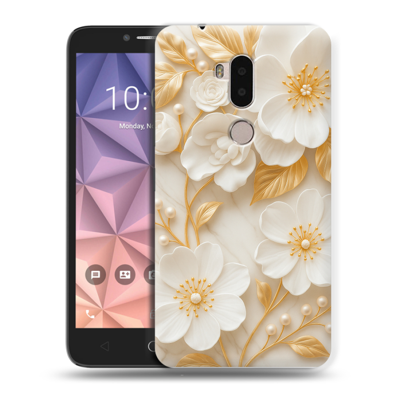 Силиконовый чехол на Alcatel A7 XL с принтом Цветы Силиконовый чехол на Alcatel A7 XL с принтом Цветы
