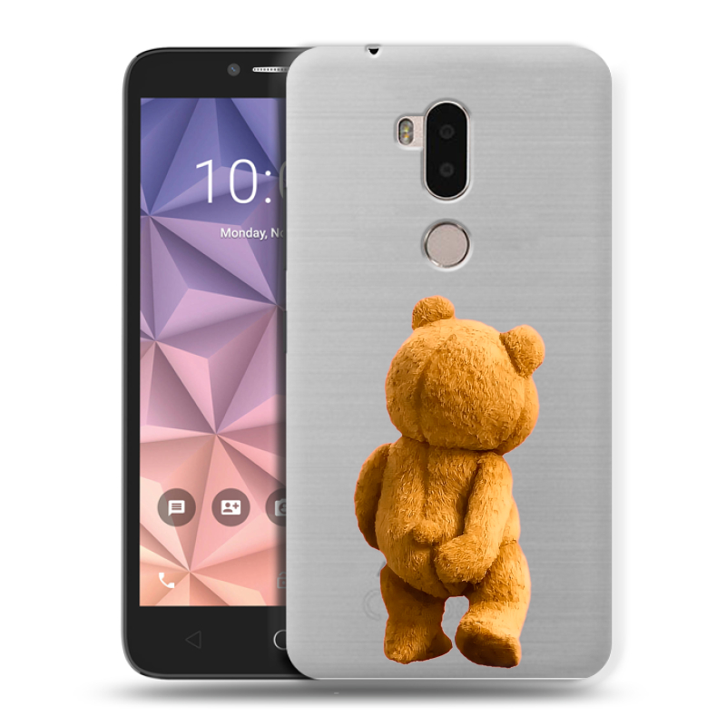 Силиконовый чехол на Alcatel A7 XL с принтом Медведь Силиконовый чехол на Alcatel A7 XL с принтом Медведь