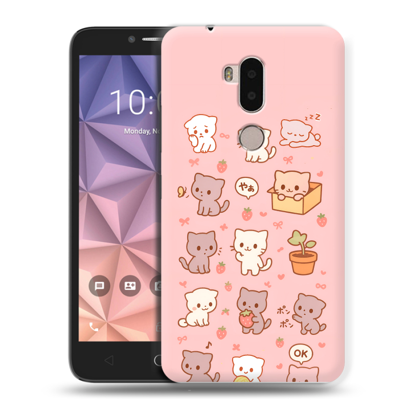 Силиконовый чехол на Alcatel A7 XL с принтом Hello Kitty Хелоу Кити Силиконовый чехол на Alcatel A7 XL с принтом Hello Kitty Хелоу Кити