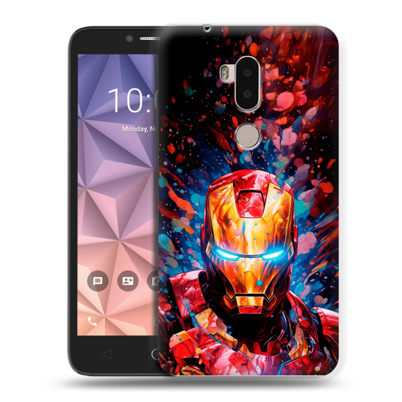 Силиконовый чехол на Alcatel A7 XL с принтом Железный человек Ironman Силиконовый чехол на Alcatel A7 XL с принтом Железный человек Ironman