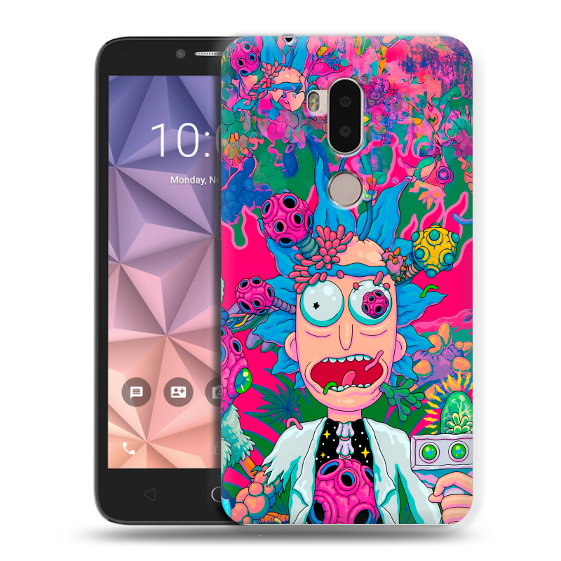 Силиконовый чехол на Alcatel A7 XL с принтом Рик и Морти Rick Morty Силиконовый чехол на Alcatel A7 XL с принтом Рик и Морти Rick Morty