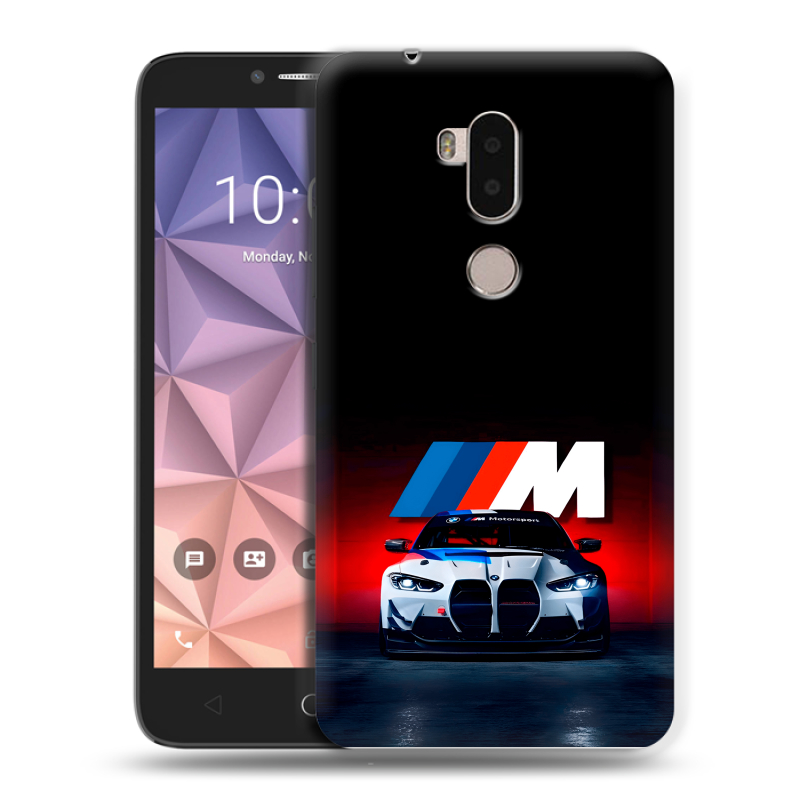 Силиконовый чехол на Alcatel A7 XL с принтом БМВ BMW Силиконовый чехол на Alcatel A7 XL с принтом БМВ BMW