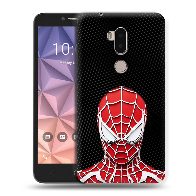 Силиконовый чехол на Alcatel A7 XL с принтом человек паук spiderman Силиконовый чехол на Alcatel A7 XL с принтом человек паук spiderman