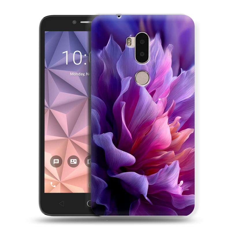 Силиконовый чехол на Alcatel A7 XL с принтом женский цветы Силиконовый чехол на Alcatel A7 XL с принтом женский цветы