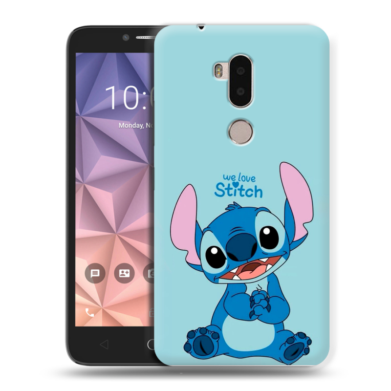 Силиконовый чехол на Alcatel A7 XL с принтом Лило и Стич Силиконовый чехол на Alcatel A7 XL с принтом Лило и Стич