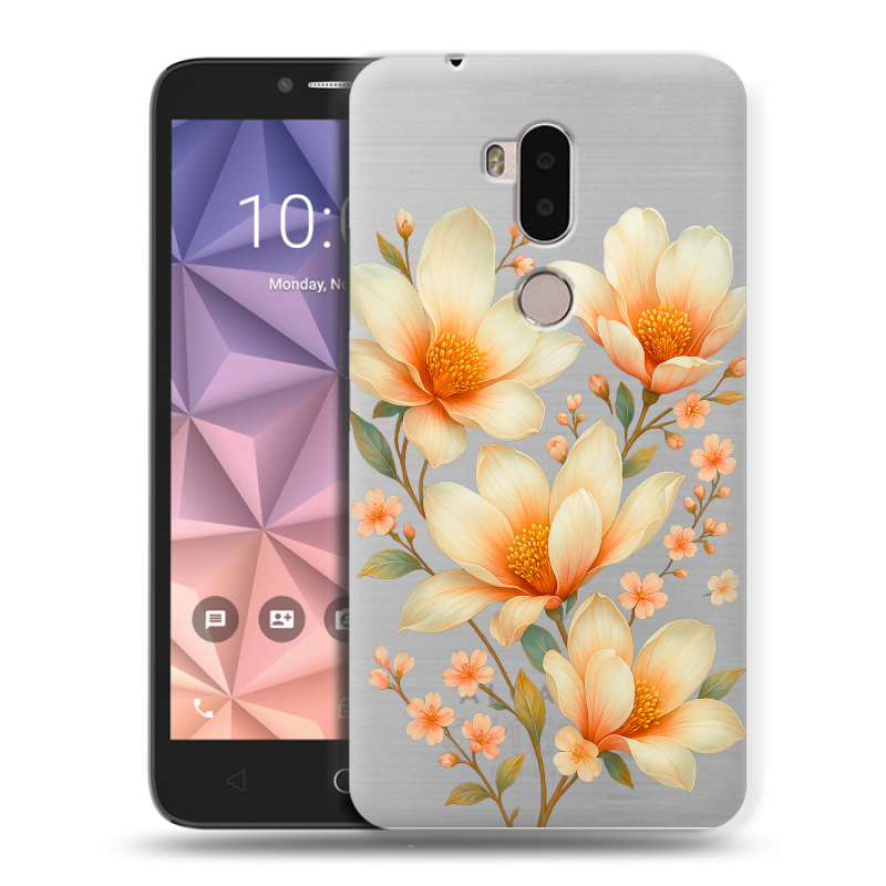 Силиконовый чехол на Alcatel A7 XL с принтом Цветы Силиконовый чехол на Alcatel A7 XL с принтом Цветы