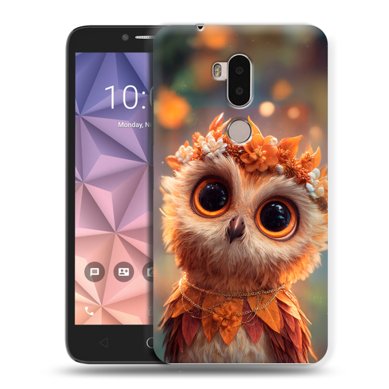 Силиконовый чехол на Alcatel A7 XL с принтом Милая сова Силиконовый чехол на Alcatel A7 XL с принтом Милая сова