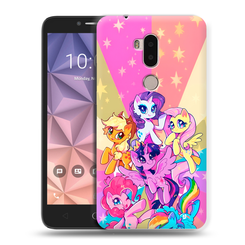 Силиконовый чехол на Alcatel A7 XL с принтом My little pony Дружба чудо Силиконовый чехол на Alcatel A7 XL с принтом My little pony Дружба чудо