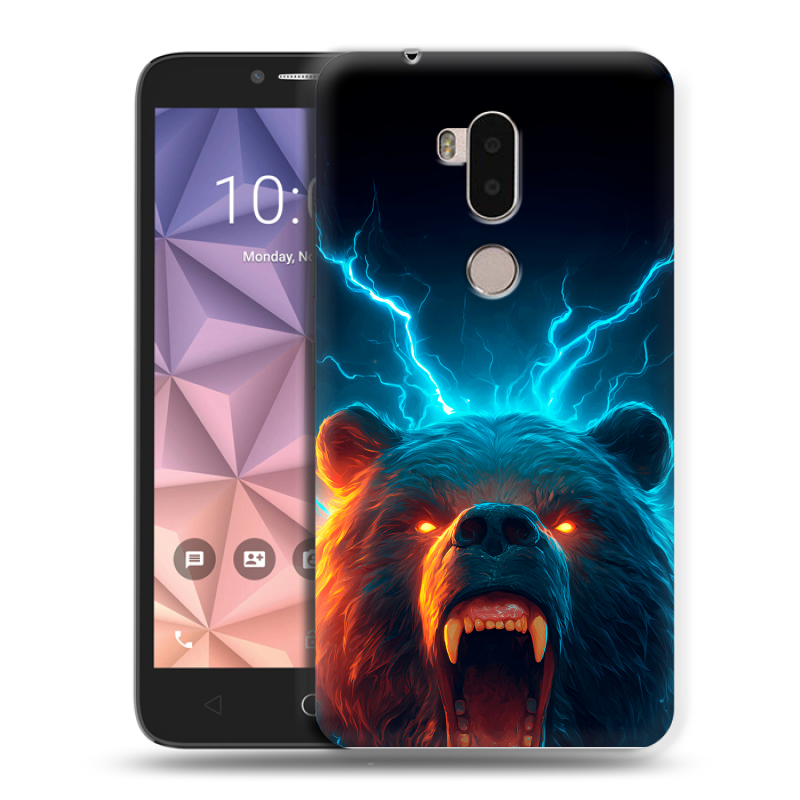 Силиконовый чехол на Alcatel A7 XL с принтом Медведь Силиконовый чехол на Alcatel A7 XL с принтом Медведь