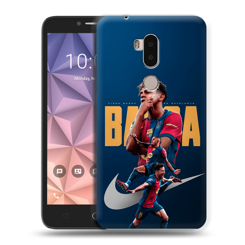Силиконовый чехол на Alcatel A7 XL с принтом Барселона Barca Yamal Силиконовый чехол на Alcatel A7 XL с принтом Барселона Barca Yamal