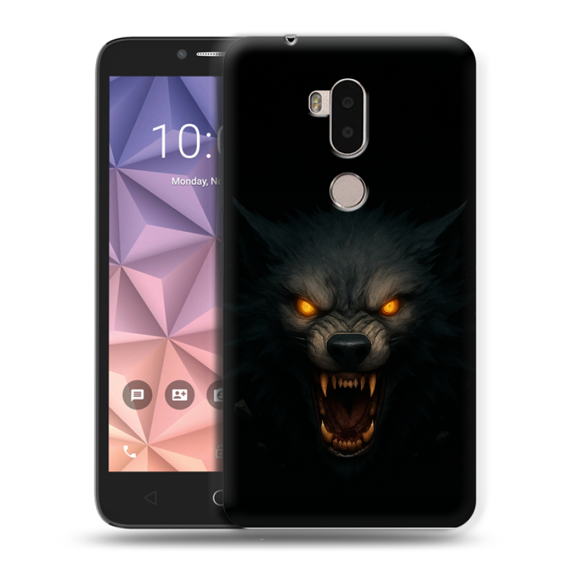 Силиконовый чехол на Alcatel A7 XL с принтом Волк Силиконовый чехол на Alcatel A7 XL с принтом Волк
