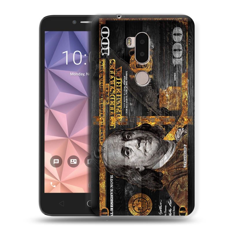 Силиконовый чехол на Alcatel A7 XL с принтом Доллар деньги Силиконовый чехол на Alcatel A7 XL с принтом Доллар деньги