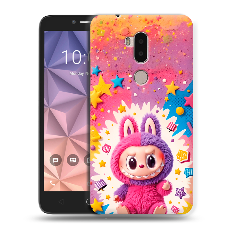 Силиконовый чехол на Alcatel A7 XL с принтом Labubu Лабубу Силиконовый чехол на Alcatel A7 XL с принтом Labubu Лабубу
