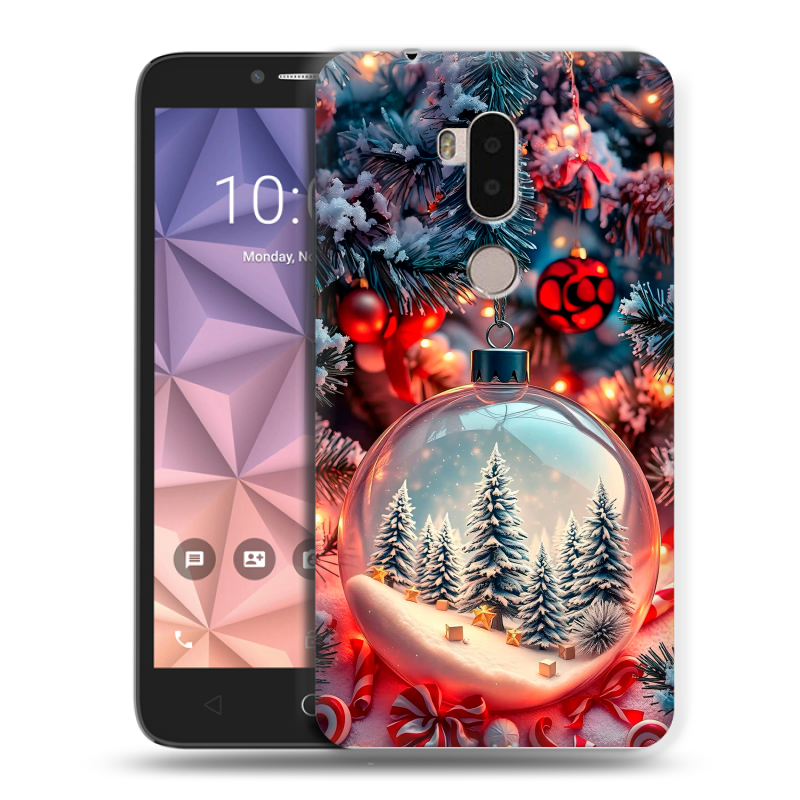 Силиконовый чехол на Alcatel A7 XL с принтом Новый год Силиконовый чехол на Alcatel A7 XL с принтом Новый год