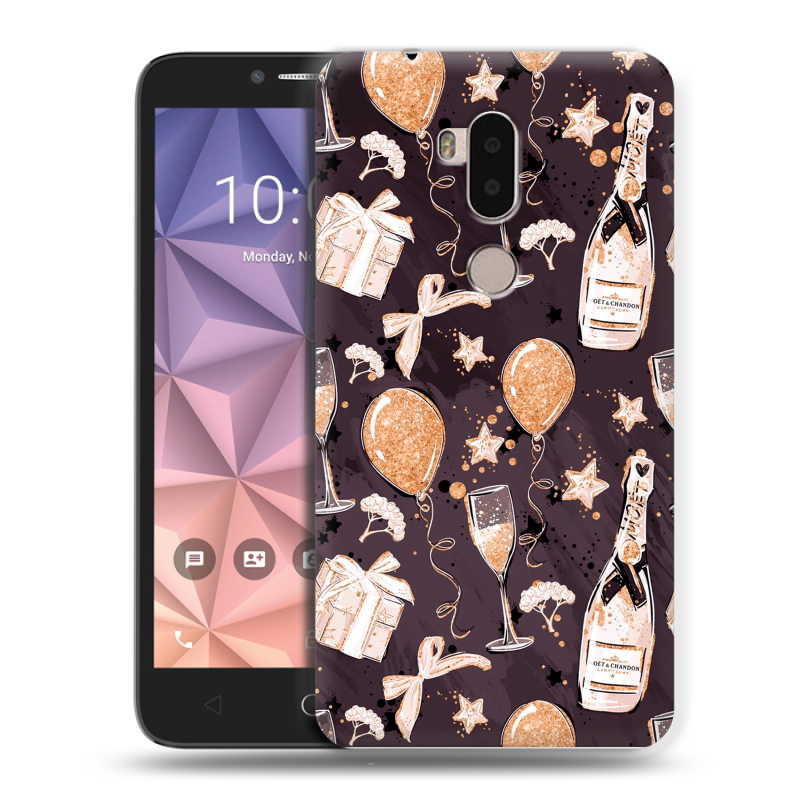 Силиконовый чехол на Alcatel A7 XL с принтом Новый год Силиконовый чехол на Alcatel A7 XL с принтом Новый год
