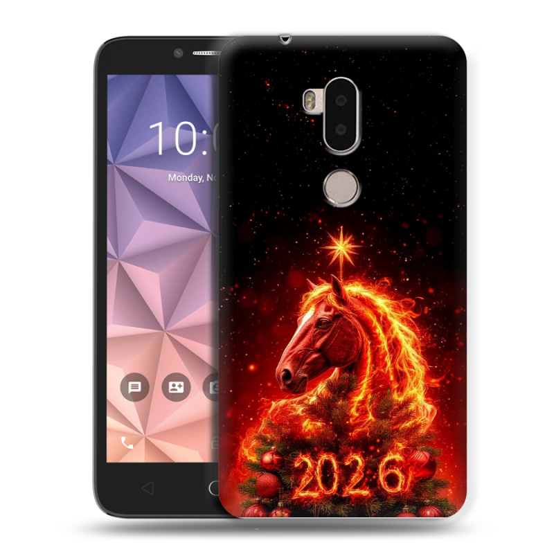Силиконовый чехол на Alcatel A7 XL с принтом Новый год Силиконовый чехол на Alcatel A7 XL с принтом Новый год