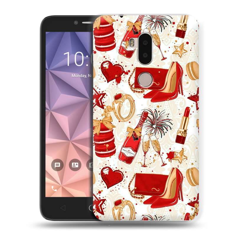 Силиконовый чехол на Alcatel A7 XL с принтом Новый год Силиконовый чехол на Alcatel A7 XL с принтом Новый год