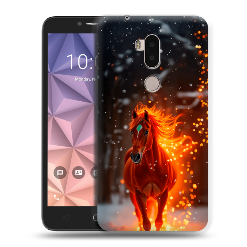 Силиконовый чехол на Alcatel A7 XL с принтом Новый год Силиконовый чехол на Alcatel A7 XL с принтом Новый год