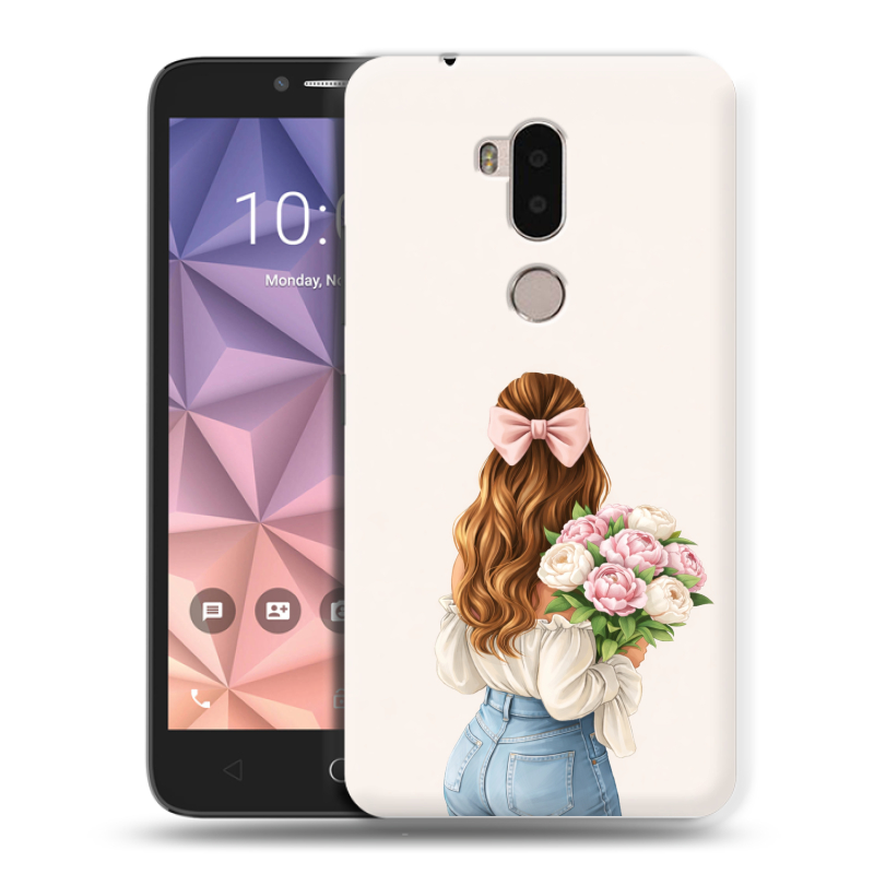 Силиконовый чехол на Alcatel A7 XL с принтом женский Силиконовый чехол на Alcatel A7 XL с принтом женский