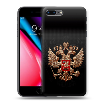 Силиконовый чехол на Iphone 8 Plus с принтом Герб России