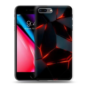 Силиконовый чехол на Iphone 8 Plus с принтом Яркие абстракции