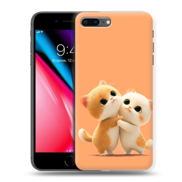 Силиконовый чехол на Iphone 8 Plus с принтом Милые котики