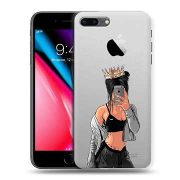 Силиконовый чехол на Iphone 8 Plus с принтом Женские принты